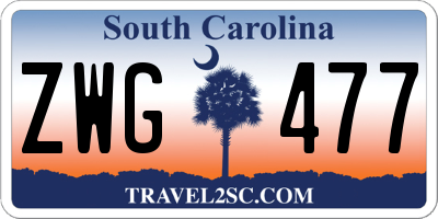 SC license plate ZWG477