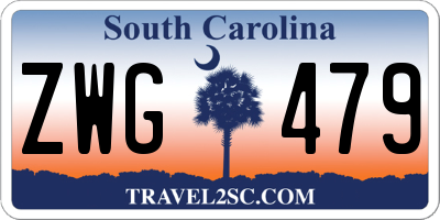 SC license plate ZWG479