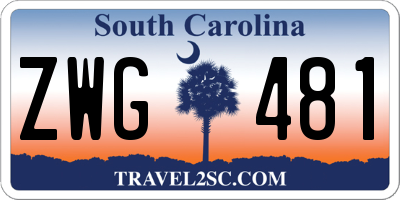 SC license plate ZWG481