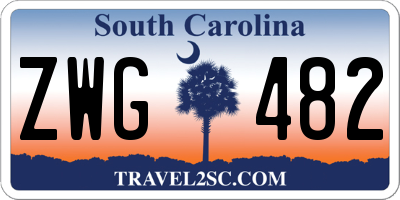 SC license plate ZWG482