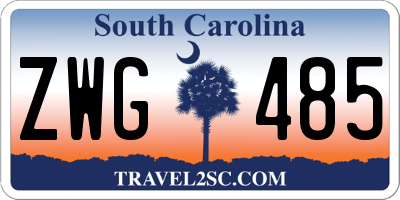SC license plate ZWG485