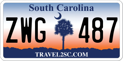 SC license plate ZWG487