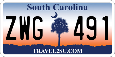 SC license plate ZWG491