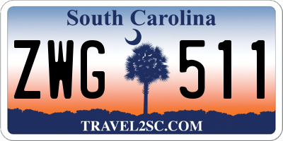 SC license plate ZWG511