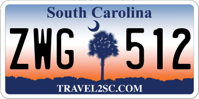 SC license plate ZWG512