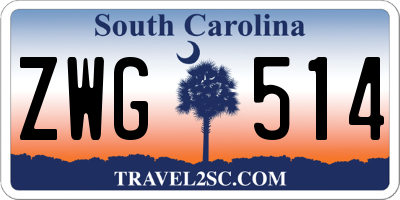 SC license plate ZWG514