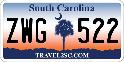 SC license plate ZWG522