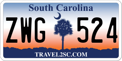 SC license plate ZWG524