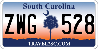 SC license plate ZWG528
