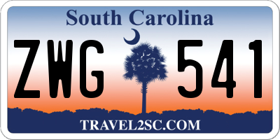 SC license plate ZWG541