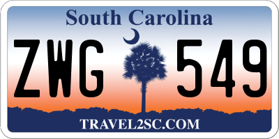 SC license plate ZWG549
