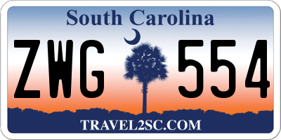 SC license plate ZWG554