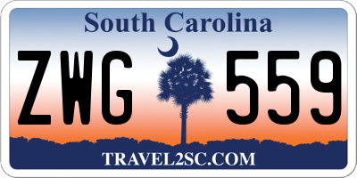 SC license plate ZWG559