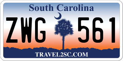 SC license plate ZWG561