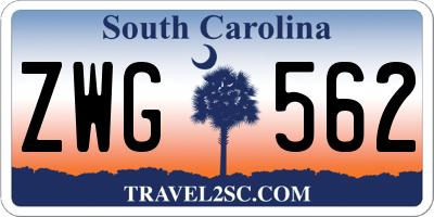 SC license plate ZWG562