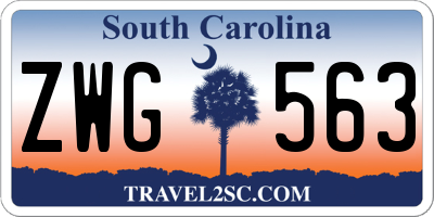 SC license plate ZWG563