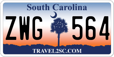 SC license plate ZWG564