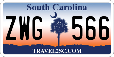 SC license plate ZWG566
