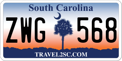 SC license plate ZWG568
