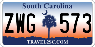 SC license plate ZWG573