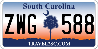 SC license plate ZWG588