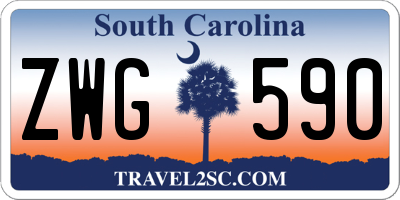 SC license plate ZWG590