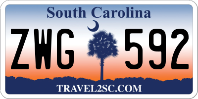 SC license plate ZWG592