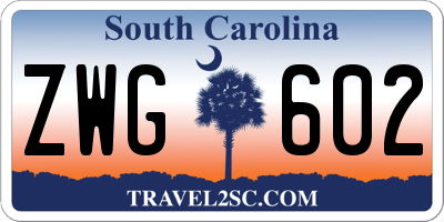 SC license plate ZWG602