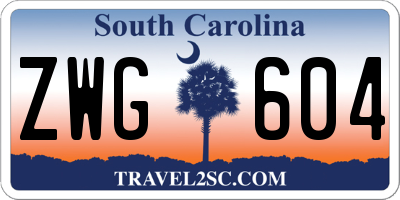 SC license plate ZWG604
