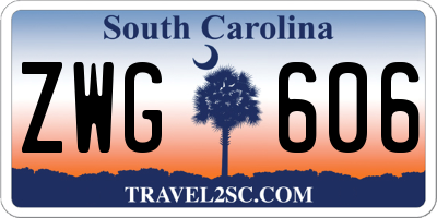 SC license plate ZWG606
