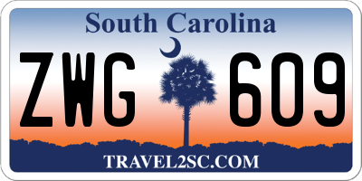 SC license plate ZWG609