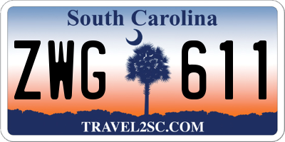 SC license plate ZWG611