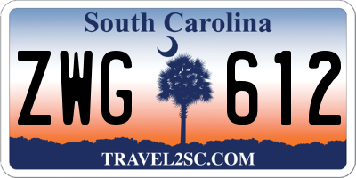SC license plate ZWG612