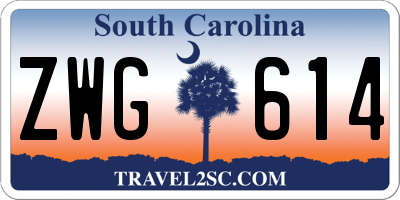 SC license plate ZWG614
