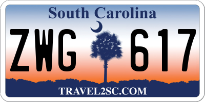 SC license plate ZWG617