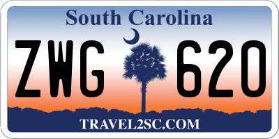 SC license plate ZWG620