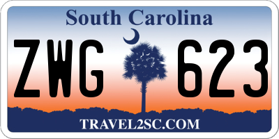SC license plate ZWG623