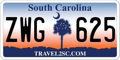 SC license plate ZWG625