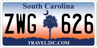 SC license plate ZWG626