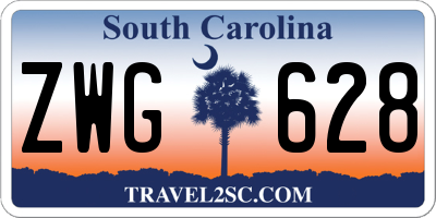 SC license plate ZWG628