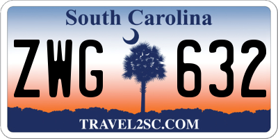 SC license plate ZWG632