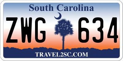 SC license plate ZWG634