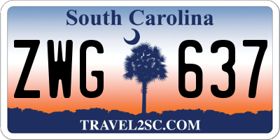 SC license plate ZWG637