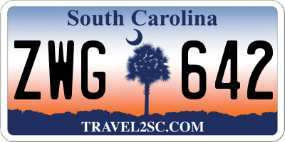 SC license plate ZWG642
