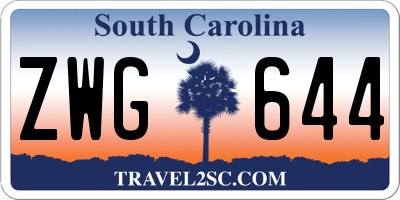 SC license plate ZWG644