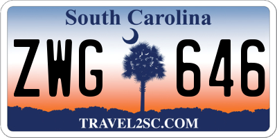 SC license plate ZWG646