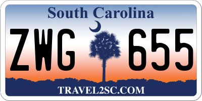 SC license plate ZWG655