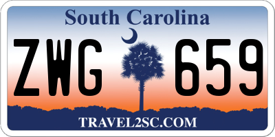 SC license plate ZWG659