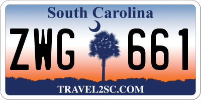 SC license plate ZWG661