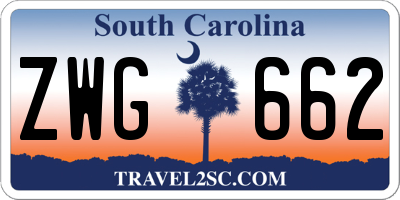 SC license plate ZWG662